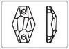 SWAROVSKI 3261 Hexagon Sew On Rhinestones 18mm Antique Pink
